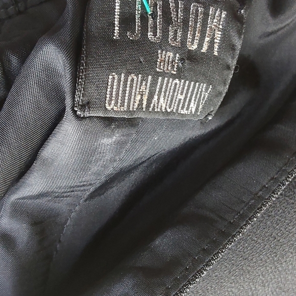 VINTAGE MOROCI BY ANTHONY MUTO TUXEDO LITTLE  BLACK DRESS SIZE 2 - Picture 7 of 10